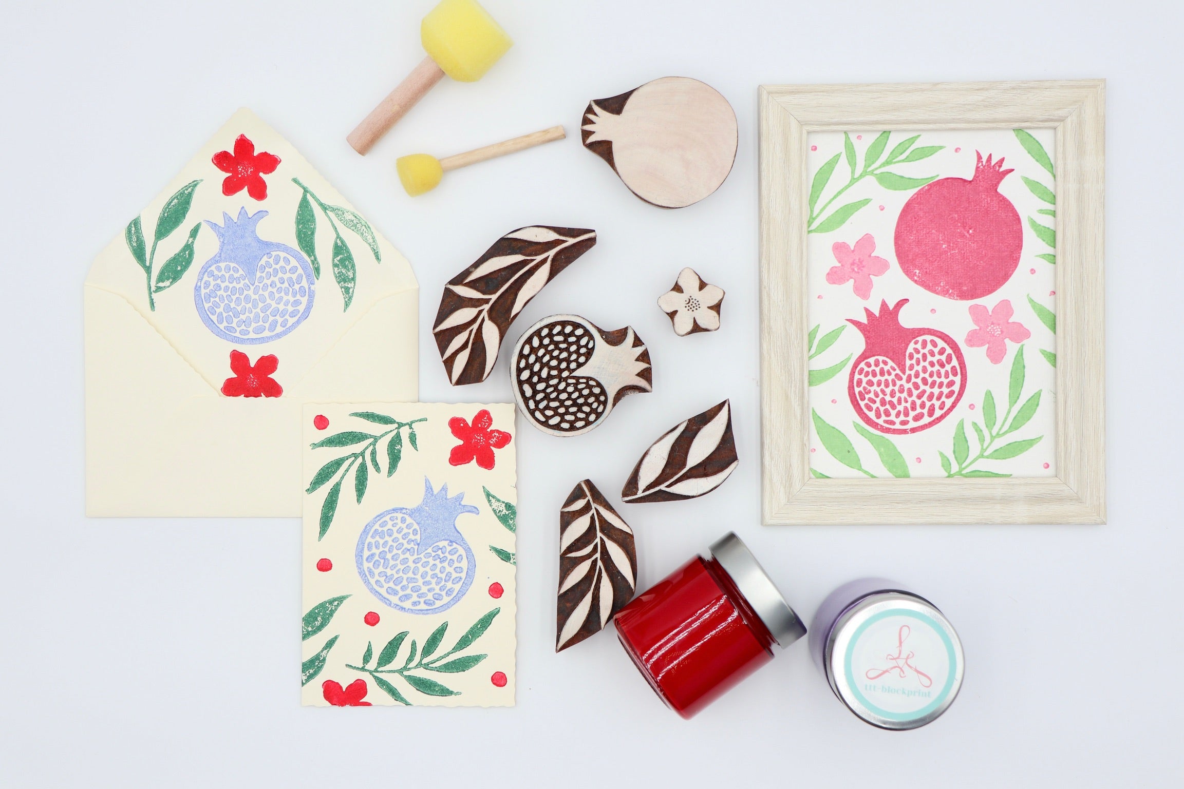 Block Printing Set Pomgranate