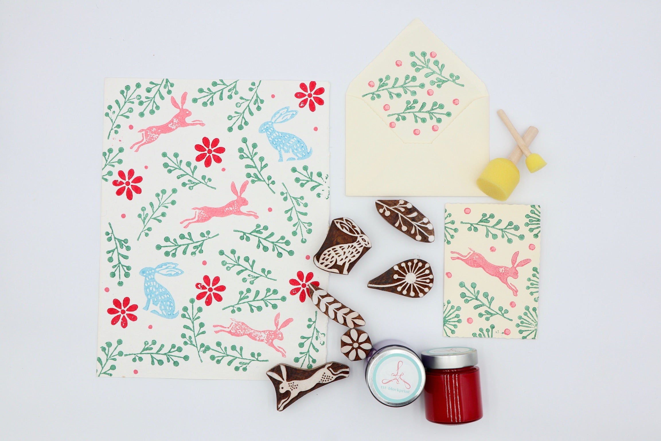 Block Printing Set Bunny