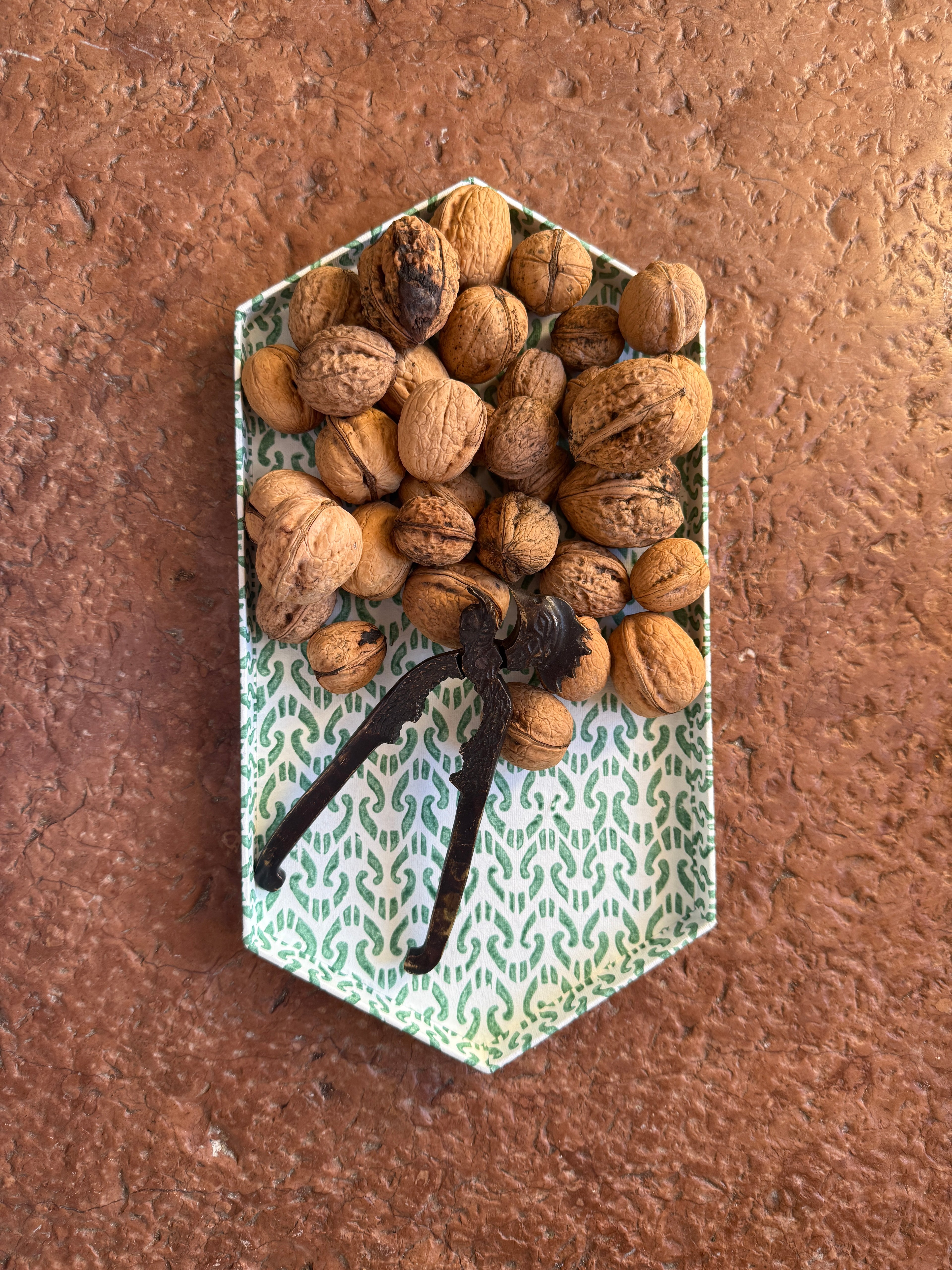 Tablett Set Hexagon Ikat Grün