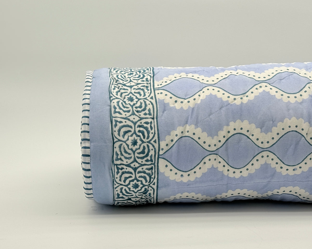 Wave Quilt Blue