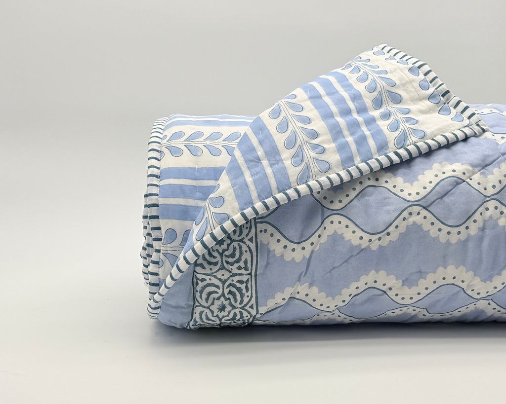 Wave Quilt Blue