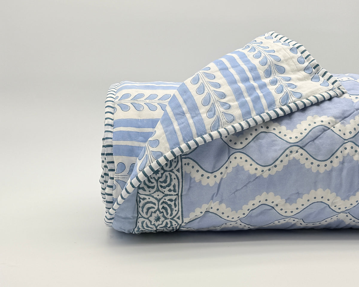 Wave Quilt Blue