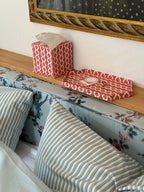 Tablett Set Hexagon Welle Rot