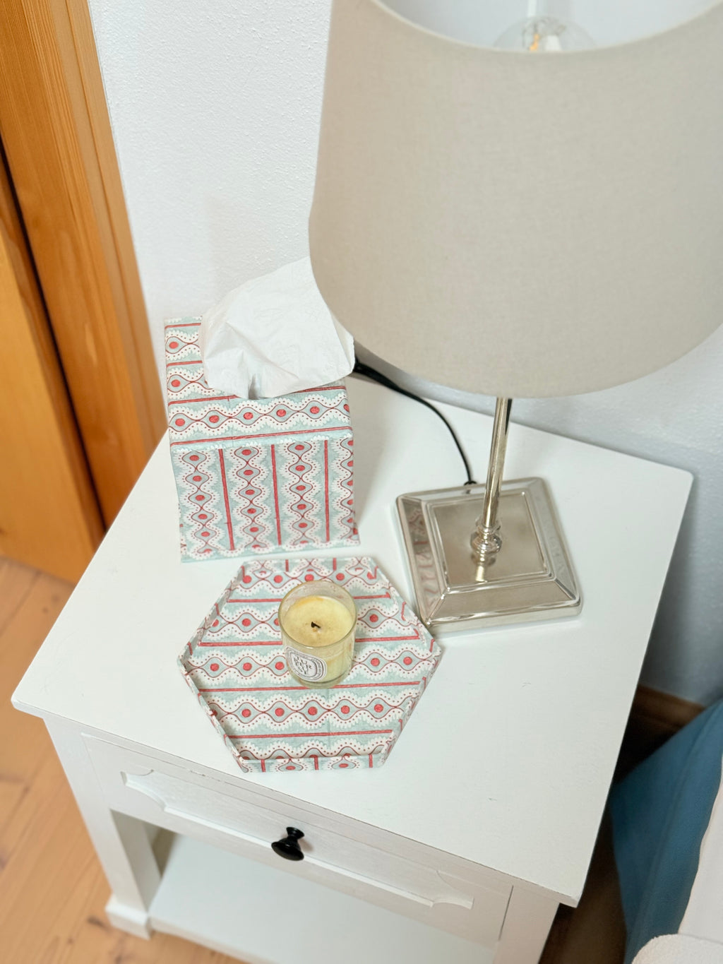 Tissue Box Wave Light Blue