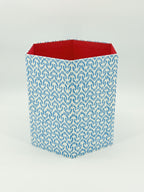 Papierkorb Ikat Blau