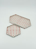 Tray Hexagon Wave Light Blue