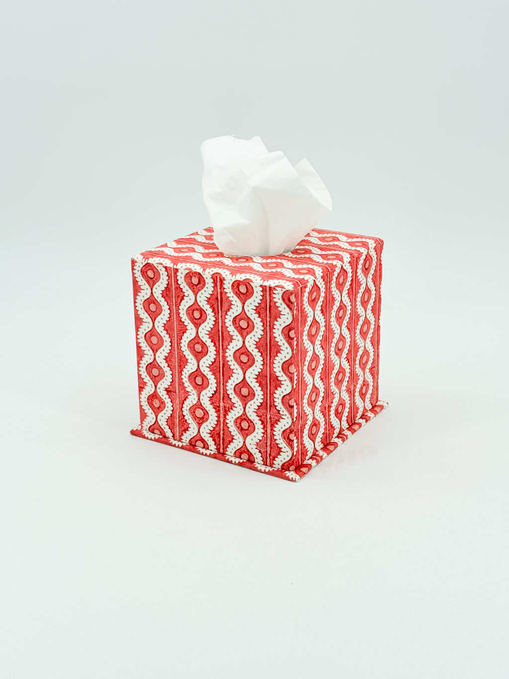 Tissue Box Wave Red