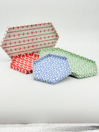 Tablett Set Hexagon Ikat Blau