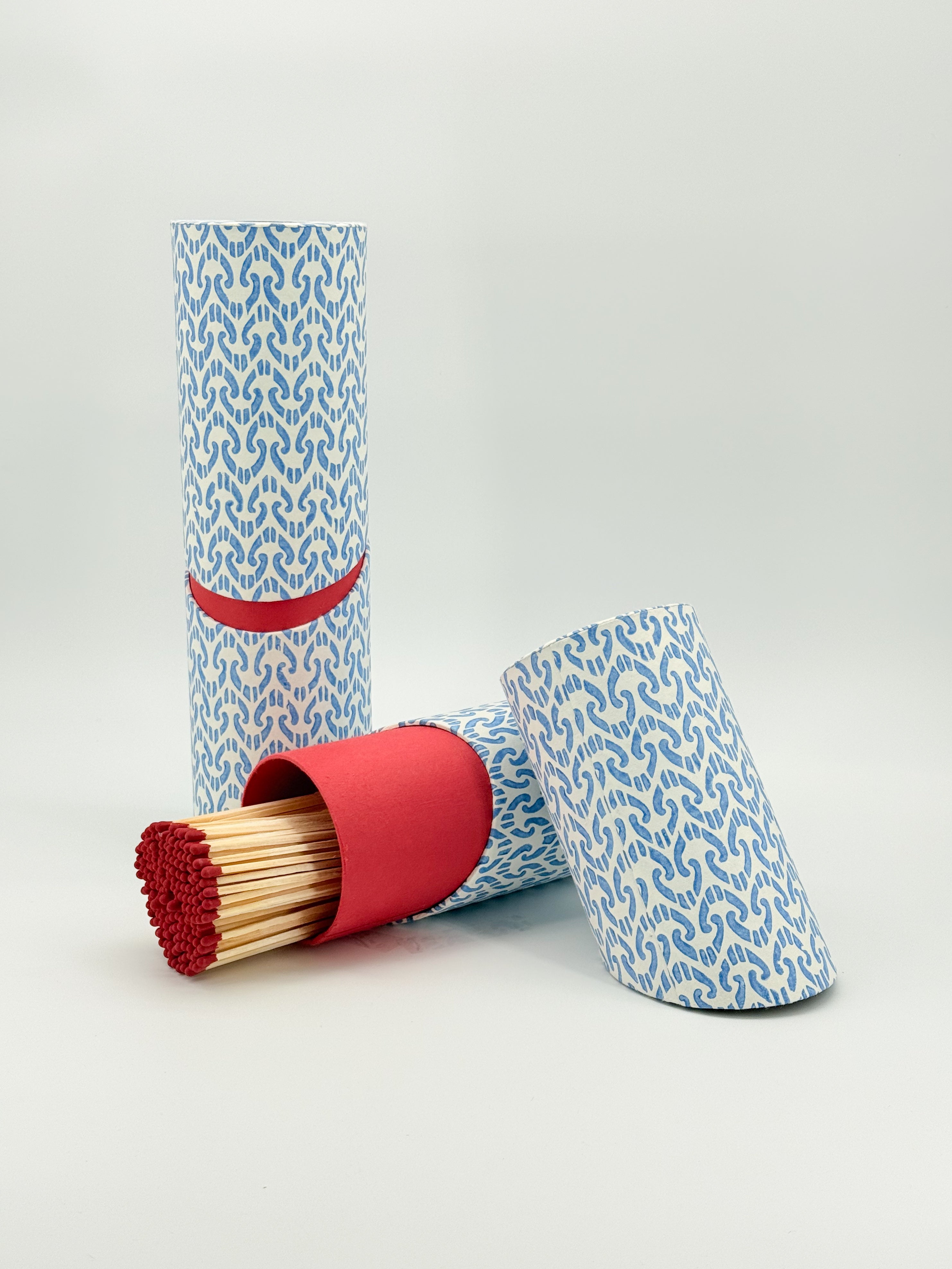 Streichholzbox Ikat Blau