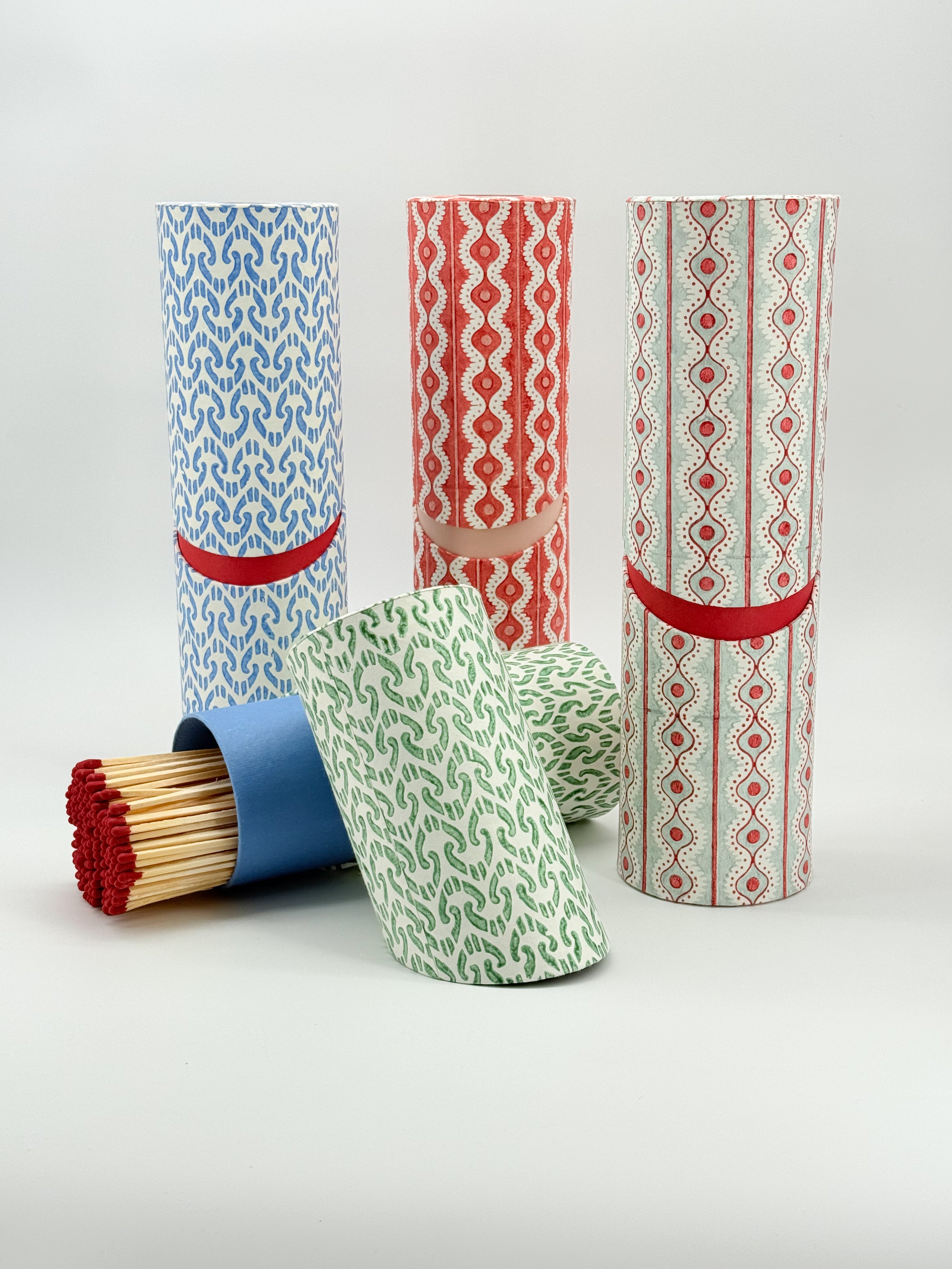 Streichholzbox Ikat Grün