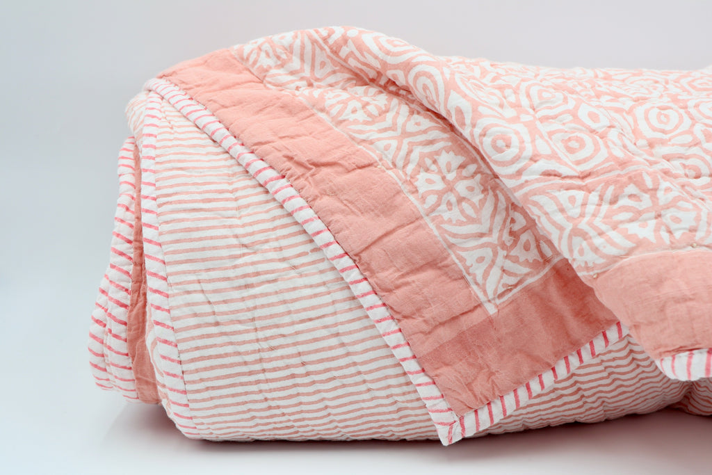 Quilt Kleeblatt Rosa