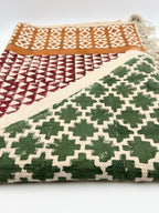 Teppich Diamant Rot/Grün