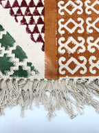 Teppich Diamant Rot/Grün